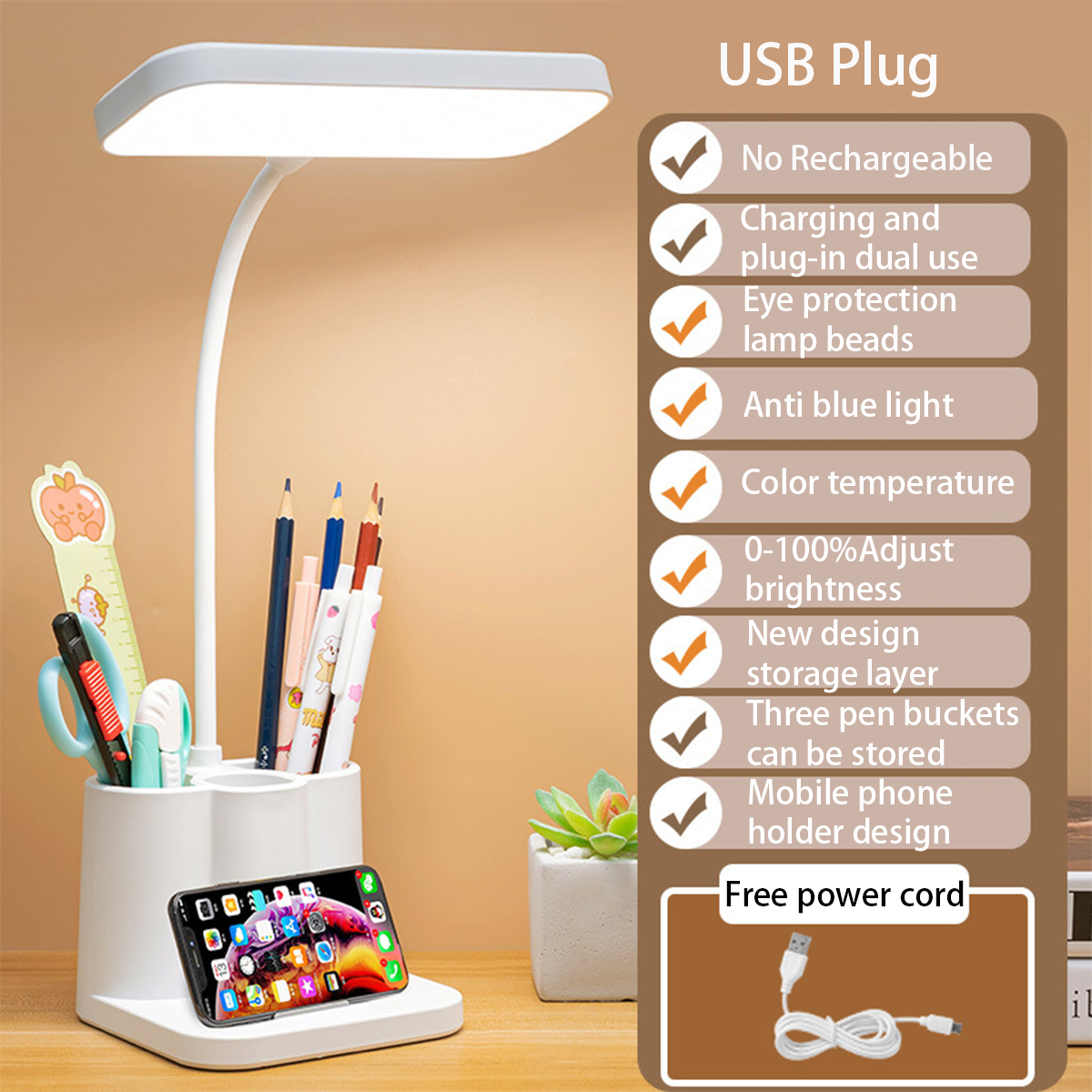 Photography Lighting Book - USB LED Table Lamp 3 Colors