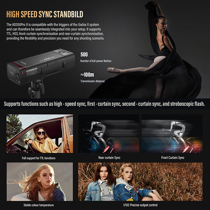 Godox AD200ProII  TTL 2.4G Wir - Photography Lighting Kit Godox avis et prix