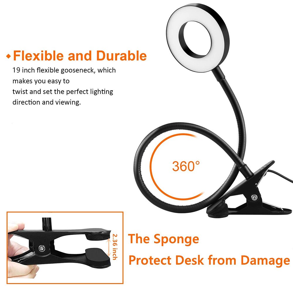 48 LEDs Desk Lamp Clip USB Boo - Photography Lighting Book avis et prix