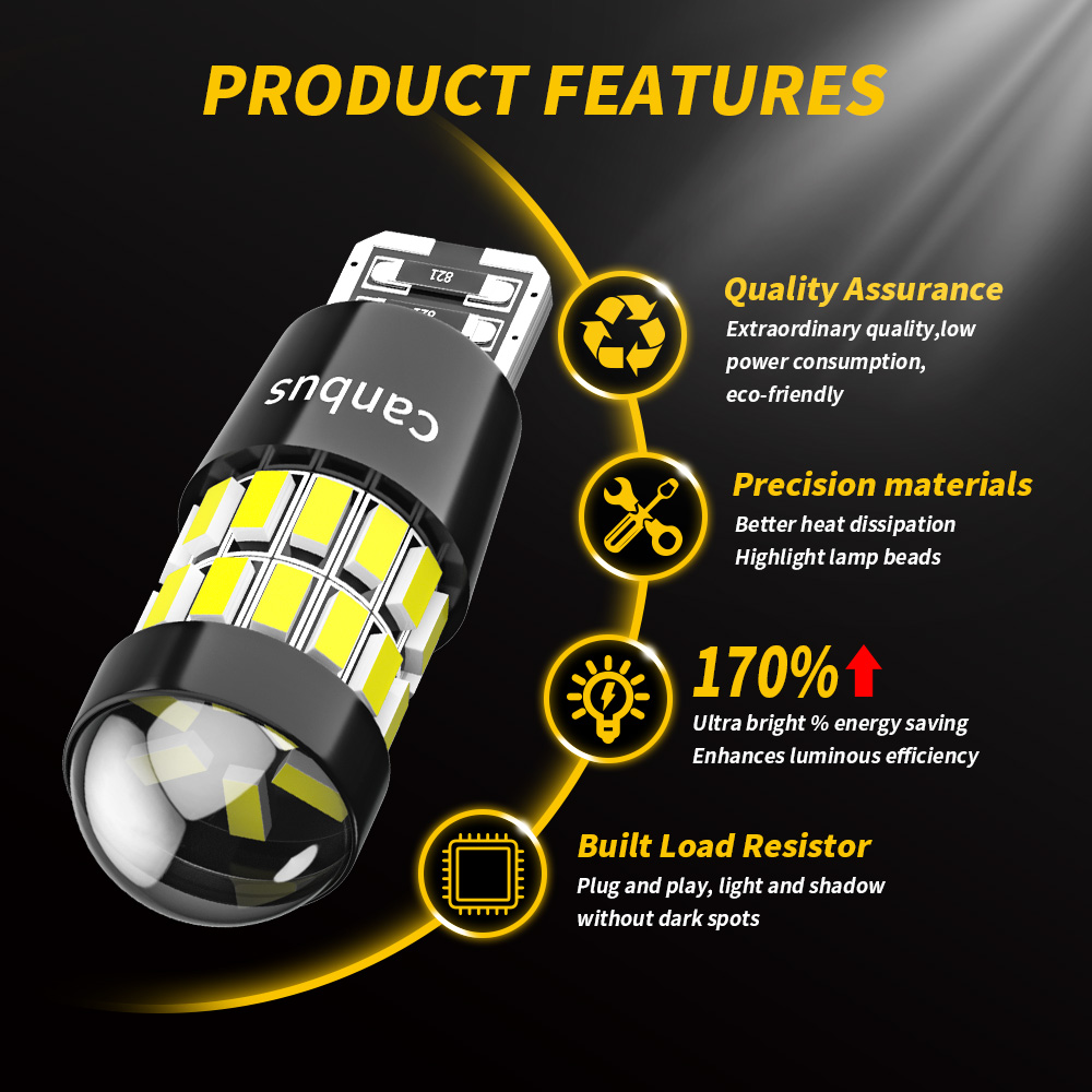 DXZ 2PCS W5W T10 LED Bulbs Len - Interior Photography Lighting avis et prix