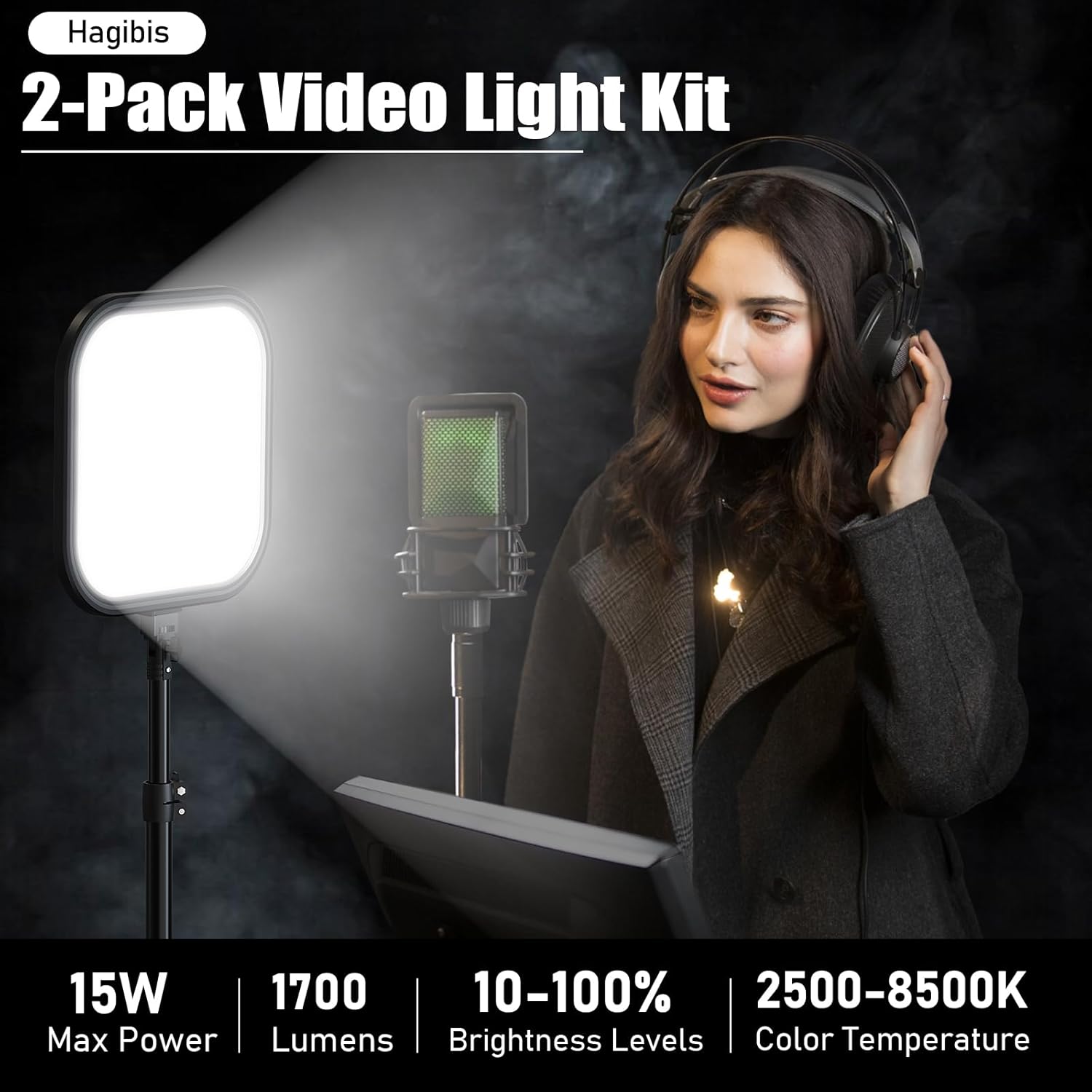 2Pack LED Video Light Kit 15W  - Altson Photography Video Lighting Kit avis et prix