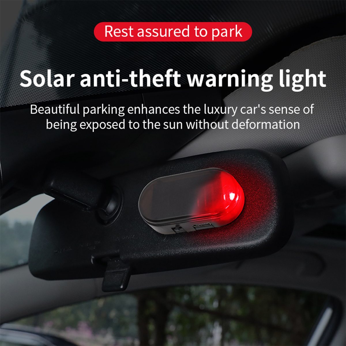 Car Mini LED Solar Warning Lig - Interior Photography Lighting avis et prix