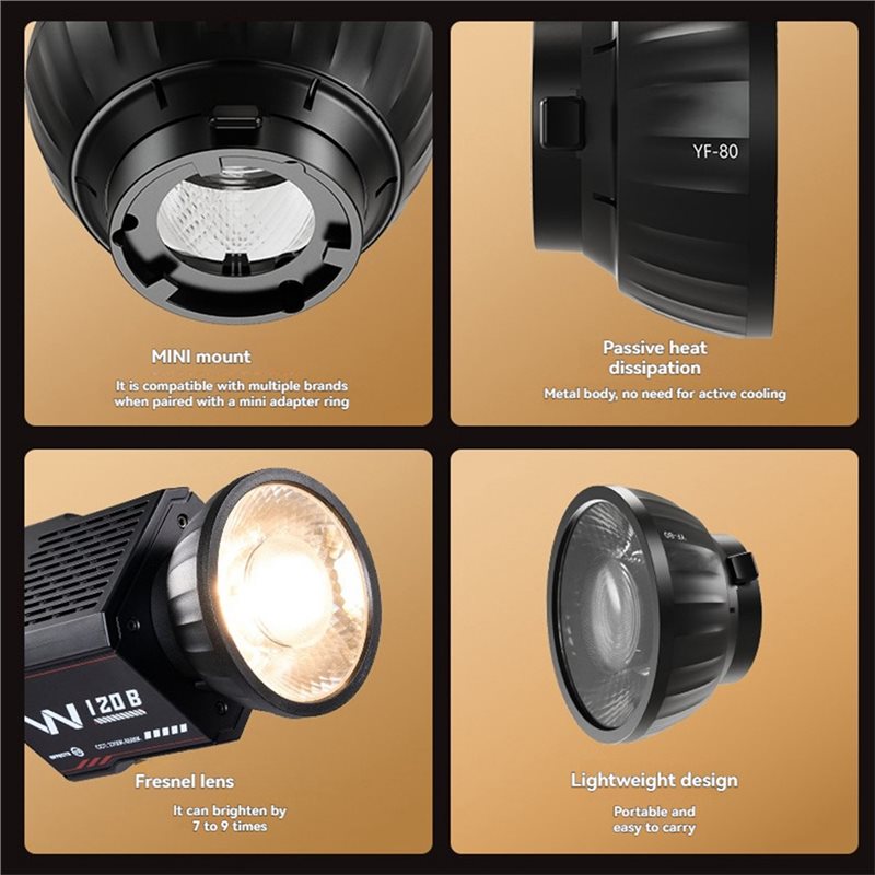 ABJF-YF-80 Mini Fresnel Lens 9 - Fresnel Lens Attachment avis et prix