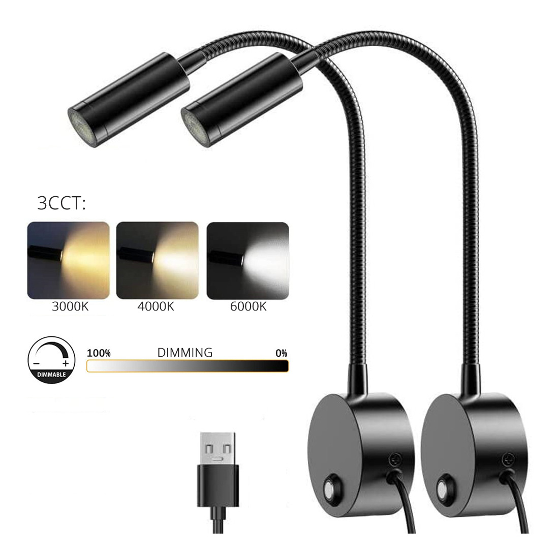 2pcs 5V USB Bedside Wall Readi - Photography Lighting Book avis et prix