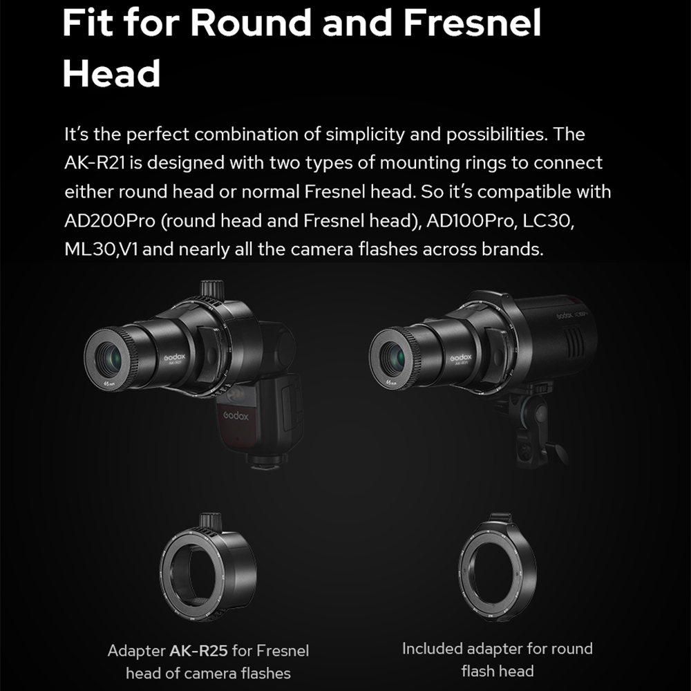 Godox AK-R21 Accessory Project - Fresnel Lens Attachment avis et prix