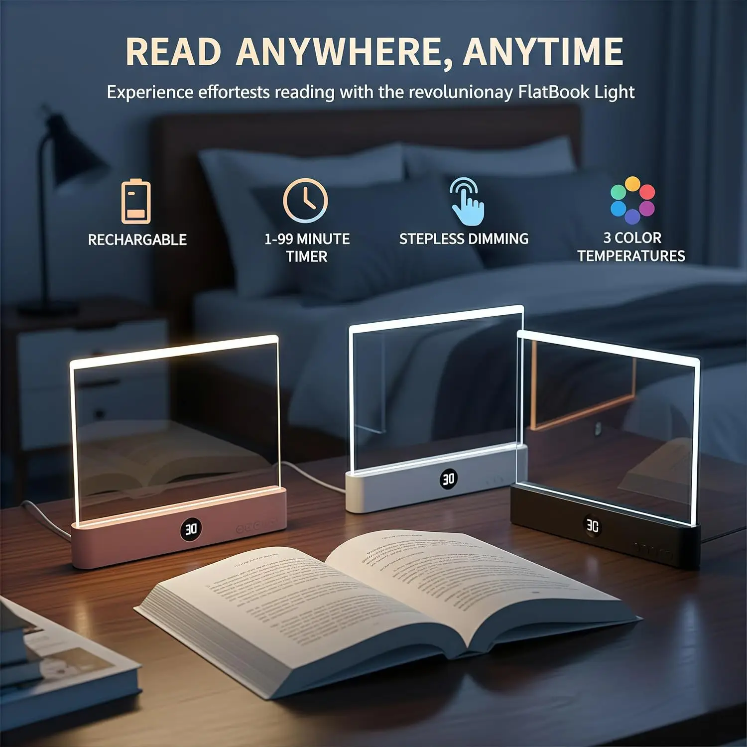 2 in 1 LED Book Light and Nigh - Photography Lighting Book avis et prix