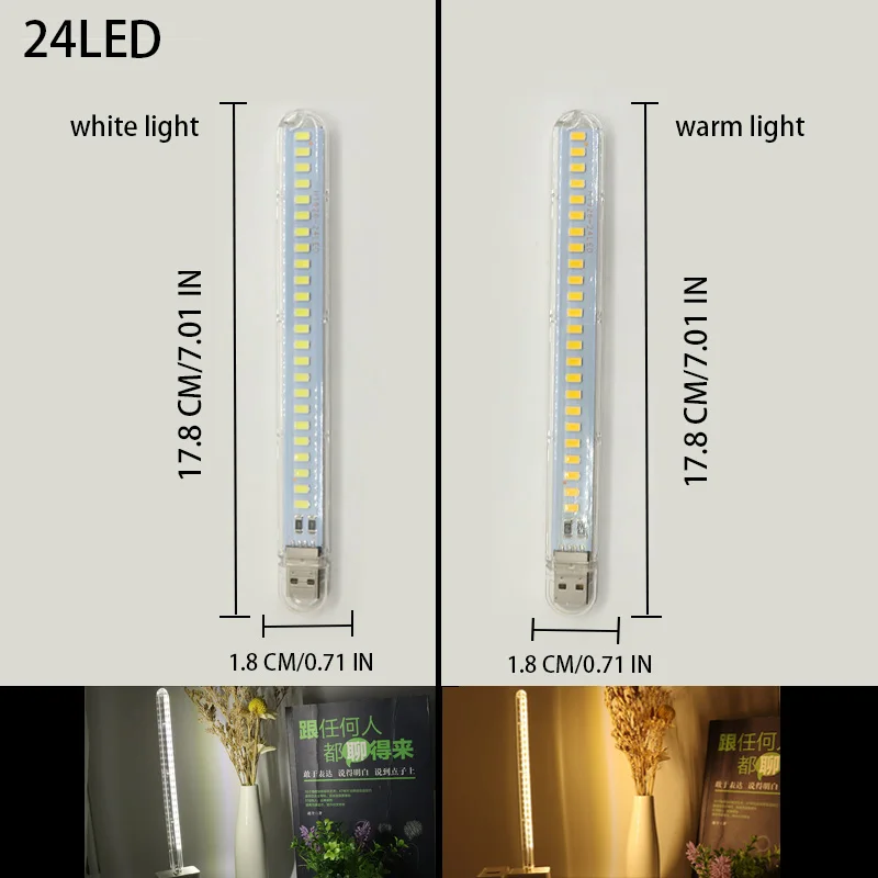 DC5V USB LED Light 24LED 8LED  - Photography Lighting Book avis et prix