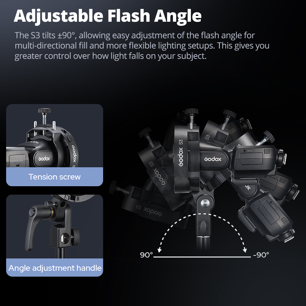 GODOX S3 Flash Bracket Speedli - Godox Speedlite Flash avis et prix